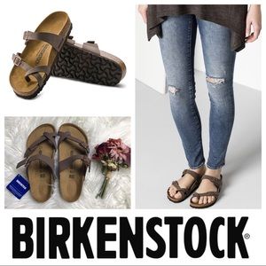 NWT Birkenstock Mayari Birko-Flor Nubuck Mocha